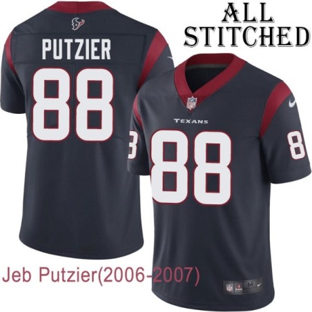 Navy Home Embroidered Jeb Putzier Jersey Houston Texans #88 Stitched Jerseys