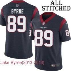 Navy Home Embroidered Jake Byrne Jersey Houston Texans #89 Stitched Jerseys