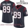 Navy Home Embroidered Jabari Holloway Jersey Houston Texans #89 Stitched Jerseys
