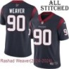 Navy Home Embroidered Rashad Weaver Jersey Houston Texans #90 Stitched Jerseys