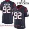Navy Home Embroidered Dylan Horton Jersey Houston Texans #92 Stitched Jerseys