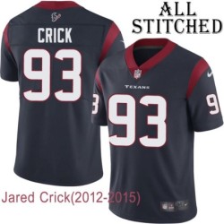 Navy Home Embroidered Jared Crick Jersey Houston Texans #93 Stitched Jerseys