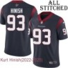 Navy Home Embroidered Kurt Hinish Jersey Houston Texans #93 Stitched Jerseys