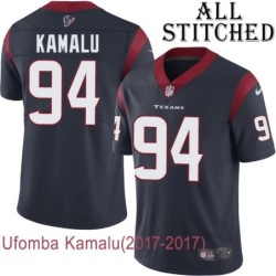 Navy Home Embroidered Ufomba Kamalu Jersey Houston Texans #94 Stitched Jerseys