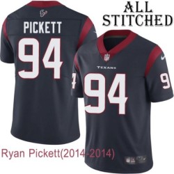 Navy Home Embroidered Ryan Pickett Jersey Houston Texans #94 Stitched Jerseys