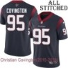 Navy Home Embroidered Christian Covington Jersey Houston Texans #95 Stitched Jerseys