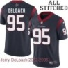 Navy Home Embroidered Jerry DeLoach Jersey Houston Texans #95 Stitched Jerseys