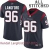 Navy Home Embroidered Kendall Langford Jersey Houston Texans #96 Stitched Jerseys