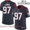 Navy Home Embroidered Damione Lewis Jersey Houston Texans #97 Stitched Jerseys