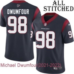Navy Home Embroidered Michael Dwumfour Jersey Houston Texans #98 Stitched Jerseys