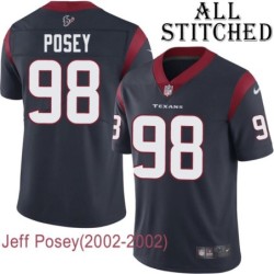Navy Home Embroidered Jeff Posey Jersey Houston Texans #98 Stitched Jerseys