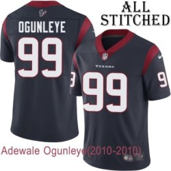 Navy Home Embroidered Adewale Ogunleye Jersey Houston Texans #99 Stitched Jerseys