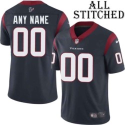 Navy Home Customized Embroidered Houston Texans Custom Jersey Stitched ANY PATCH