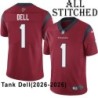 Red Embroidered Tank Dell Jersey Houston Texans #1 Stitched Jerseys
