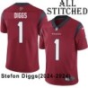Red Embroidered Stefon Diggs Jersey Houston Texans #1 Stitched Jerseys