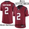 Red Embroidered Brett Hartmann Jersey Houston Texans #2 Stitched Jerseys
