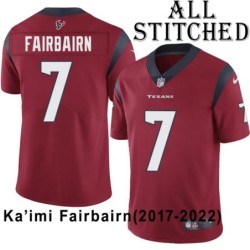 Red Embroidered Ka'imi Fairbairn Jersey Houston Texans #7 Stitched Jerseys