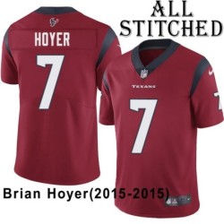 Red Embroidered Brian Hoyer Jersey Houston Texans #7 Stitched Jerseys