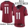 Red Embroidered Andre' Davis Jersey Houston Texans #11 Stitched Jerseys