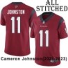 Red Embroidered Cameron Johnston Jersey Houston Texans #11 Stitched Jerseys
