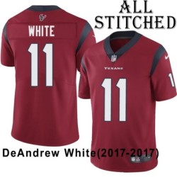 Red Embroidered DeAndrew White Jersey Houston Texans #11 Stitched Jerseys