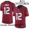 Red Embroidered Jacoby Jones Jersey Houston Texans #12 Stitched Jerseys