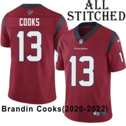 Red Embroidered Brandin Cooks Jersey Houston Texans #13 Stitched Jerseys