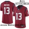 Red Embroidered Jerome Mathis Jersey Houston Texans #13 Stitched Jerseys