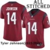 Red Embroidered Tyler Johnson Jersey Houston Texans #14 Stitched Jerseys