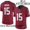 Red Embroidered Chris Moore Jersey Houston Texans #15 Stitched Jerseys
