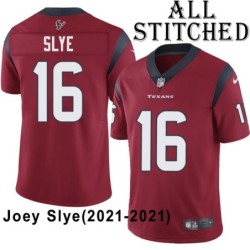 Red Embroidered Joey Slye Jersey Houston Texans #16 Stitched Jerseys