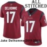 Red Embroidered Jake Delhomme Jersey Houston Texans #17 Stitched Jerseys