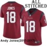 Red Embroidered Andy Jones Jersey Houston Texans #18 Stitched Jerseys