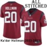 Red Embroidered Ka'dar Hollman Jersey Houston Texans #20 Stitched Jerseys