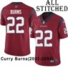 Red Embroidered Curry Burns Jersey Houston Texans #22 Stitched Jerseys