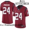 Red Embroidered C.J. Prosise Jersey Houston Texans #24 Stitched Jerseys