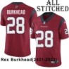 Red Embroidered Rex Burkhead Jersey Houston Texans #28 Stitched Jerseys