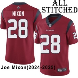 Red Embroidered Joe Mixon Jersey Houston Texans #28 Stitched Jerseys