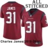 Red Embroidered Charles James Jersey Houston Texans #31 Stitched Jerseys
