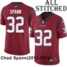 Red Embroidered Chad Spann Jersey Houston Texans #32 Stitched Jerseys