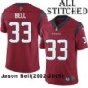 Red Embroidered Jason Bell Jersey Houston Texans #33 Stitched Jerseys