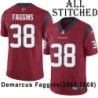 Red Embroidered Demarcus Faggins Jersey Houston Texans #38 Stitched Jerseys
