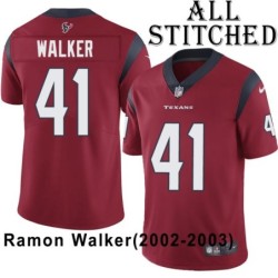 Red Embroidered Ramon Walker Jersey Houston Texans #41 Stitched Jerseys