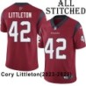 Red Embroidered Cory Littleton Jersey Houston Texans #42 Stitched Jerseys