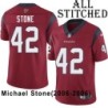 Red Embroidered Michael Stone Jersey Houston Texans #42 Stitched Jerseys