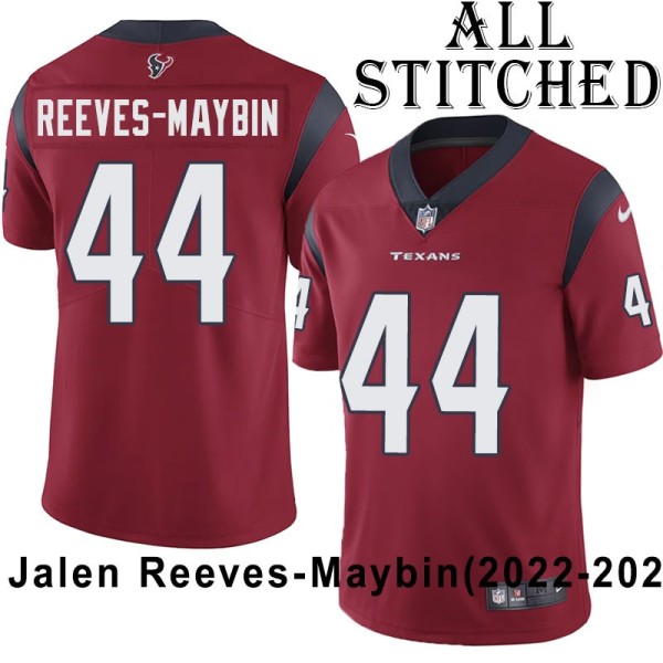Red Embroidered Jalen Reeves-Maybin Jersey Houston Texans #44 Stitched Jerseys