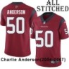 Red Embroidered Charlie Anderson Jersey Houston Texans #50 Stitched Jerseys