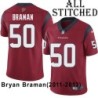 Red Embroidered Bryan Braman Jersey Houston Texans #50 Stitched Jerseys