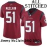 Red Embroidered Jimmy McClain Jersey Houston Texans #51 Stitched Jerseys