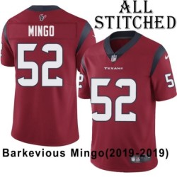 Red Embroidered Barkevious Mingo Jersey Houston Texans #52 Stitched Jerseys